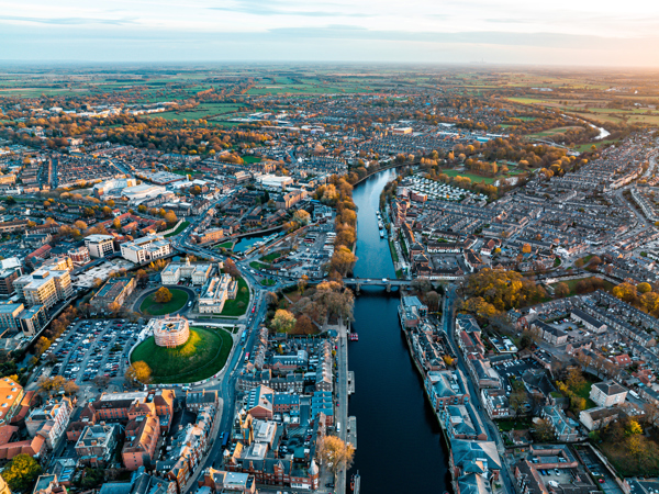 Bird Eye View Of York, UK