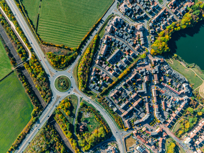 Birds Eye Image Of UK Town