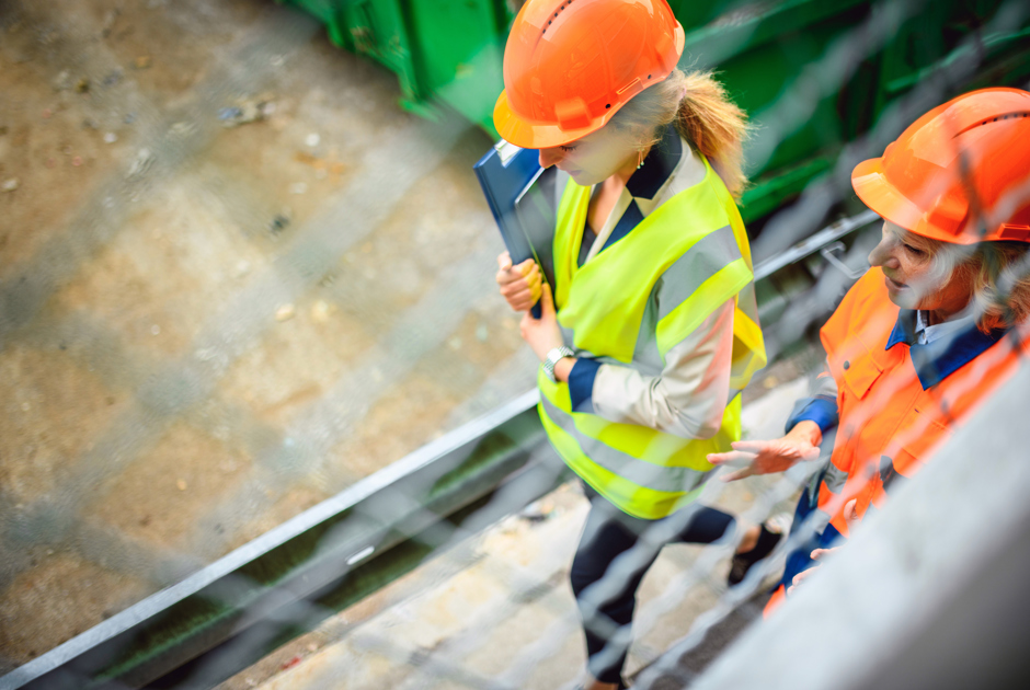 Recycling Workers On Site